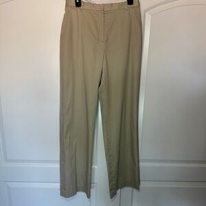 J Crew Women 8 Tall Cotton Straight Leg Casual Khaki Pants Twill Trousers